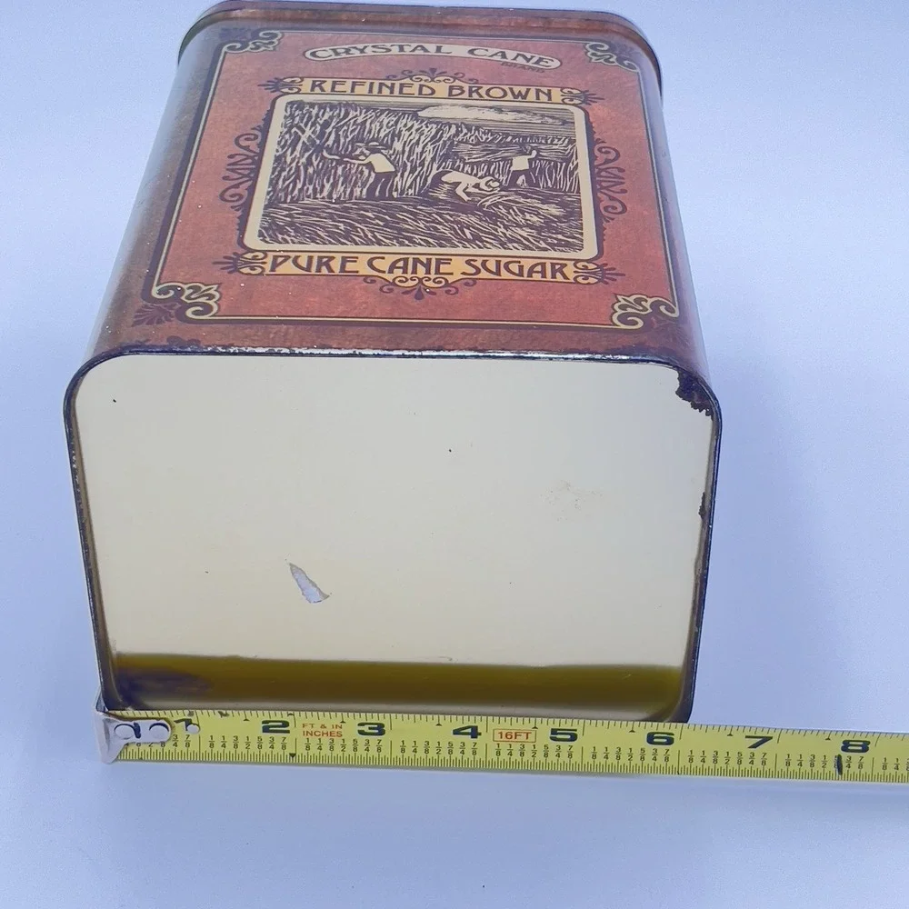 Vintage metal tin Cheinco Chrystal Cane sugar